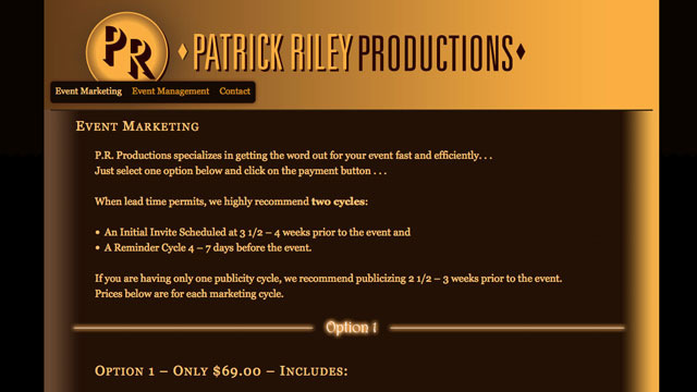 PatrickRileyProductions.com