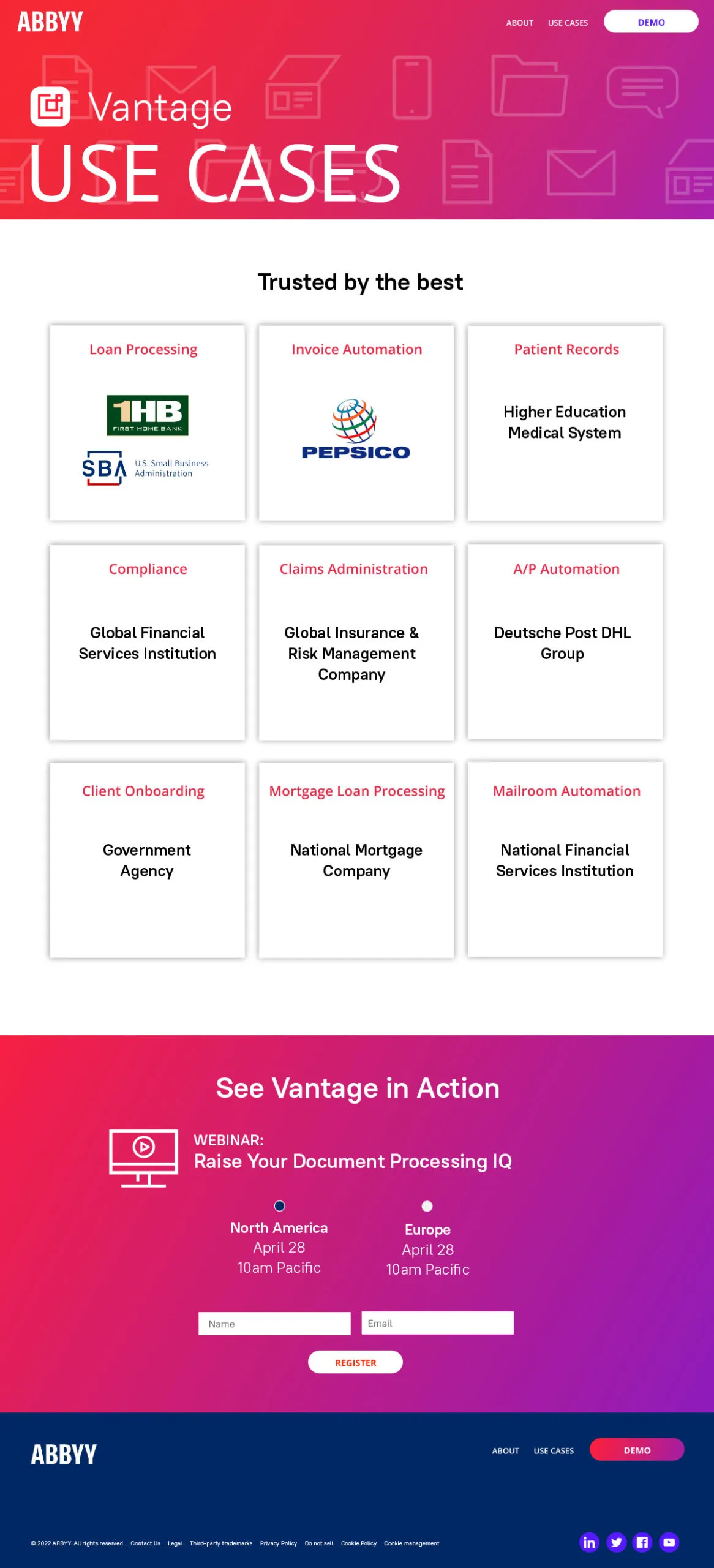 Vantage by ABBYY: Use Cases