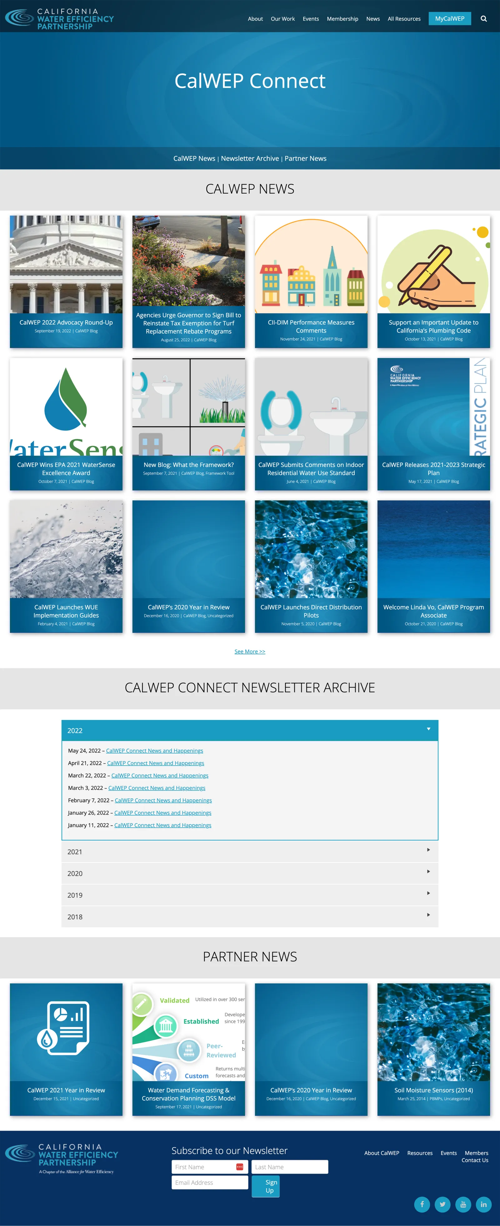 CalWEP: News