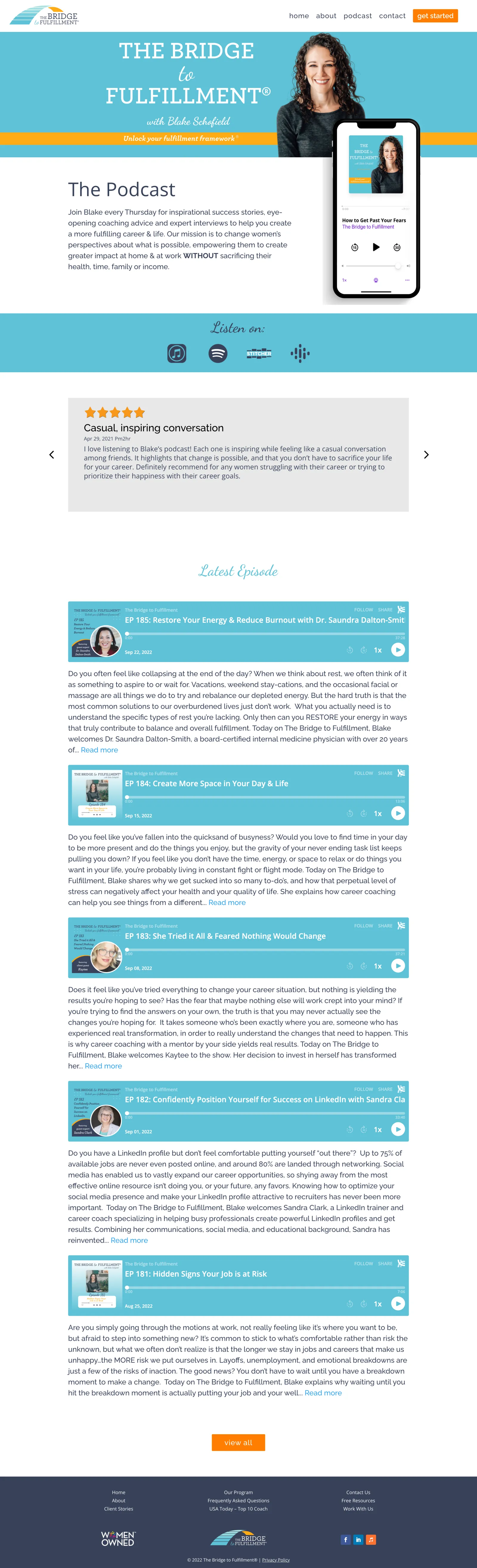 Bridge to Fulfillment: Podcast