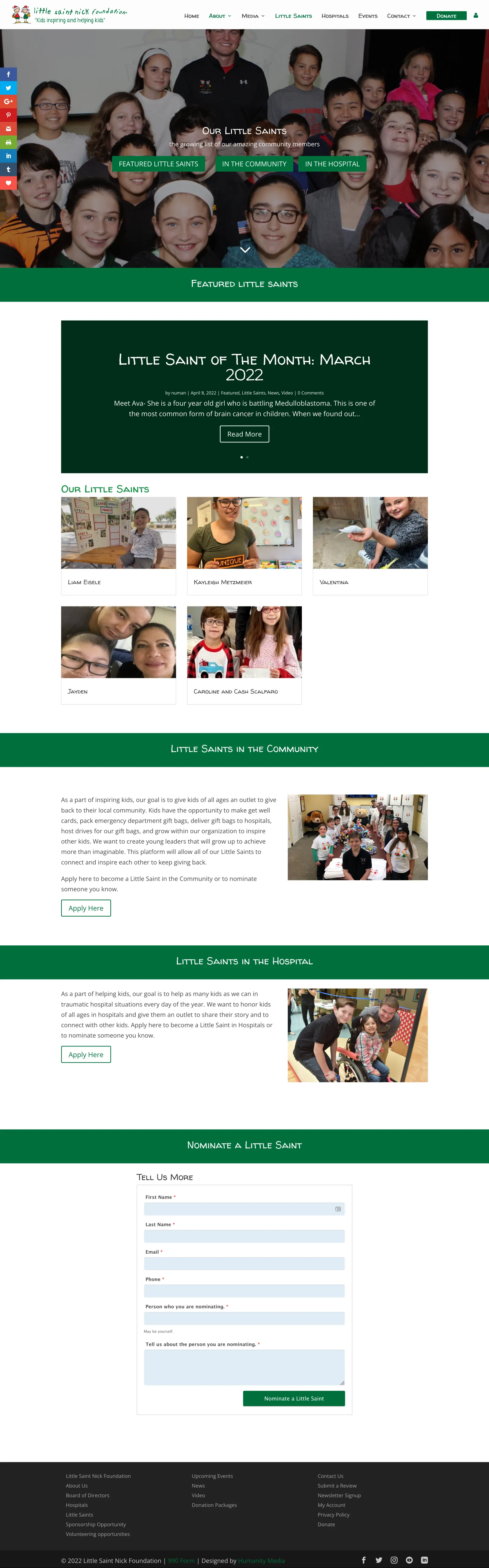 Little St. Nick Foundation: Little Saints