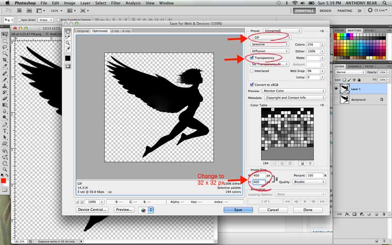 how to make a favicon photoshop